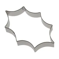 Holly Leaf Cookie Cutter 5.5 in, CookieCutter.com, Tin Plated Steel, Handmade in the USA