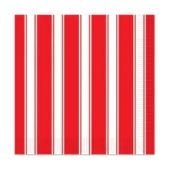 Red & White Stripes Luncheon Napkins (Pack of 12)