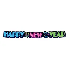 Neon Happy New Year Streamer (Pack of 12)