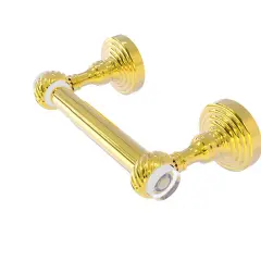 Pacific Grove Collection Two Post Toilet Paper Holder With Twisted Accents - Polished Brass