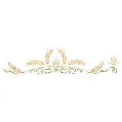 Ribbon with Wheat Wall Stencil | 2936 by Designer Stencils | Floral Stencils | Reusable Art Craft Stencils for Painting on Walls, Canvas, Wood | Reusable Plastic Paint Stencil for Home Makeover | Easy to Use & Clean Art Stencil