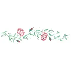 Floral Vine Wall Stencil | 2815 by Designer Stencils | Floral Stencils | Reusable Art Craft Stencils for Painting on Walls, Canvas, Wood | Reusable Plastic Paint Stencil for Home Makeover | Easy to Use & Clean Art Stencil