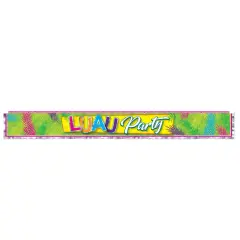 Metallic Luau Party Fringe Banner, (Pack Of 12)