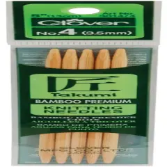 Takumi Bamboo Double Point Knitting Needles 5" 5/Pkg-Size 4/3.5mm