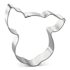 Pig Face Cookie Cutter 4.25 in, CookieCutter.com, Tin Plated Steel, Handmade in the USA