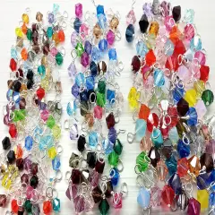 Wholesale Crystal Bicone Bead Charms, 500 pc Bulk Mixed Colors in 4mm 5mm and 6mm, Adorabilities