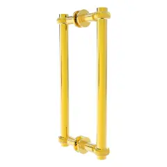 Contemporary 8 Inch Back To Back Shower Door Pull With Twisted Accent - 404T-8Bb-Pb