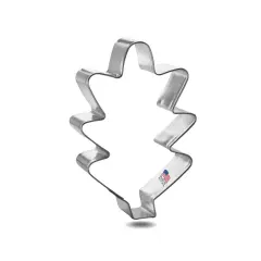 Oak Leaf Cookie Cutter 3.75 in, CookieCutter.com, Tin Plated Steel, Handmade in the USA