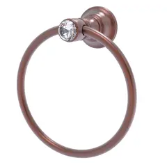 Carolina Crystal Collection Towel Ring - Antique Copper