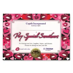 Very Special Sweetheart Certificate (Pack of 6)