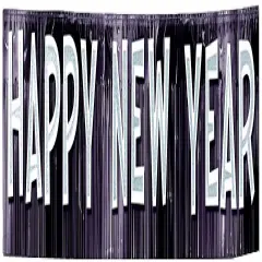 Metallic Happy New Year Banner (Pack of 6)