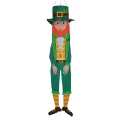 In the Breeze 5172 - Leprechaun 40 Inch Breeze Buddy Windsock - Hanging St. Patrick's Decoration - Outdoor Holiday D&eacute;cor