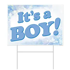 Plastic Its A Boy! Yard Sign, (Pack Of 6)
