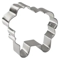 Fluffy Sheep Cookie Cutter 3.75 in B1541, CookieCutter.com, Tin Plated Steel, Handmade in the USA