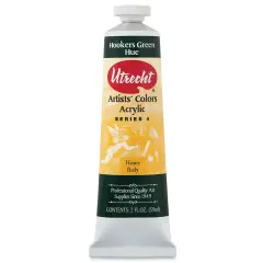 Utrecht Artists' Acrylic Paint - Hooker's Green Hue, 2 oz tube