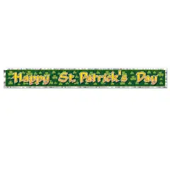 Met Happy St Patricks Day Fringe Banner, (Pack Of 12)