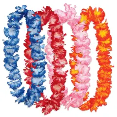 Hawaiian Floral Leis, (Pack of 6)