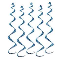 Printed Snowflake Twirly Whirlys (Pack Of 6)