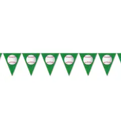 Baseball Pennant Banner, (Pack Of 12)