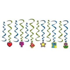 8-Bit Whirls, (Pack Of 6)