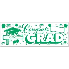 Congrats Grad Sign Banner (Pack of 12)