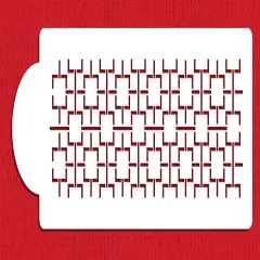 Contemporary Lattice Cake Stencil Side | C495 by Designer Stencils | Cake Decorating Tools | Baking Stencils for Royal Icing, Airbrush, Dusting Powder | Reusable Plastic Food Grade Stencil for Cakes | Easy to Use & Clean Cake Stencil