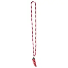 Beads W/Chili Pepper Medallion (Pack Of 12)