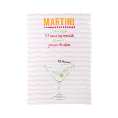 Martini Printed Flour Sack Kitchen Towel DishTowel