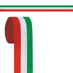 FR Red, White & Green Crepe Streamer (Pack of 12)