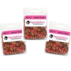 Buttons Galore Colorful Polymer Clay Embellishments for Craft Scrapbooks Cardmaking (Santa's Treats, 1,800 Pieces - 36 Grams)