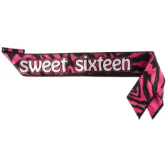 Sweet Sixteen Satin Sash (Pack of 6)