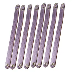 8 Pack Mystery Braid Leather Bracelet, Metallic Leather DIY Tricky Braid Bracelets Lilac