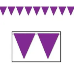Purple Pennant Banner (Pack Of 12)