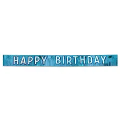 Metallic Happy Birthday Banner (Pack of 6)