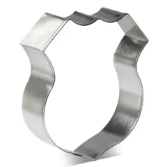 Police Badge Cookie Cutter 4.25 in B1600, CookieCutter.com, Tin Plated Steel, Handmade in the USA