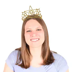 Glittered Metal Star Tiara (Pack of 6)