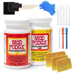 Mod Podge Bundle, 8 Ounce Gloss and Matte Medium, Pixiss Mod Podge Accessories