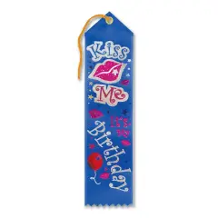 Kiss Me, It's My Birthday Jeweled Ribbon (Pack of 6)