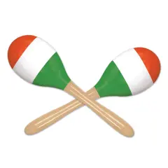 Red, White & Green Maracas (Pack of 12)