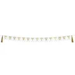 Congratulations Tassel Streamer, (Pack Of 12)