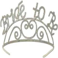 Glittered Metal Bride To Be Tiara (Pack of 6)