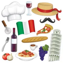 Italian Photo Fun Signs, (Pack Of 12)
