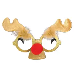 Glittered Reindeer Glasses (Pack of 12)