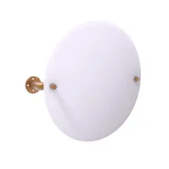 Pipeline Collection Frameless Round Wall Mounted Tilt Mirror - Brushed Bronze