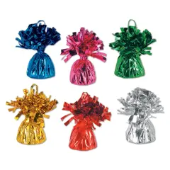 Metallic Wrapped Balloon Weights (Pack of 12)