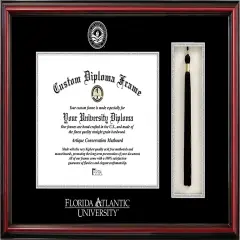 Florida Atlantic University 11w x 8.5h Tassel Box and Silver Embossed Diploma Frame
