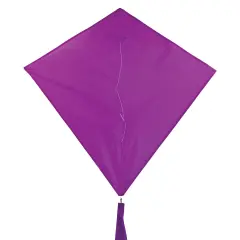 In the Breeze 3295 - Grape 30 Inch Diamond Kite - Solid Purple, Fun, Easy Flying Kite