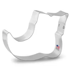 Elf Shoe Cookie Cutter 3.5 in, CookieCutter.com, Tin Plated Steel, Handmade in the USA