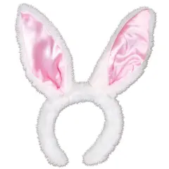Plush Satin Bunny Ears (Pack of 12)