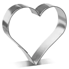 Heart Cookie Cutter 4 in, CookieCutter.com, Tin Plated Steel, Handmade in the USA